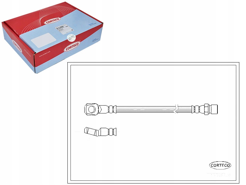 Купити Corteco шланг гальмівний гнучкий mercedes mb100d p