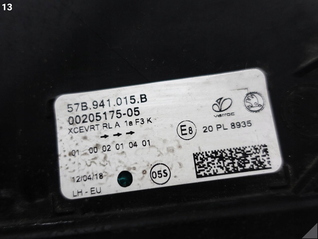 фото №14, Skoda karoq 57b 17-21 лампа фара full led левая перед europa 57b941015b