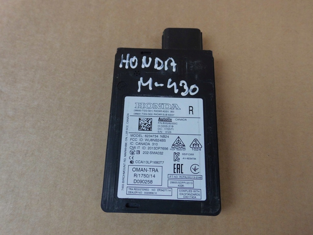 фото №5, Honda civic x радар поперечина руху модуль 36930-tgg-g01