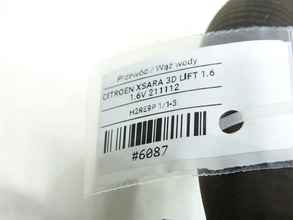 фото №6, Wąż труба wody citroen xsara 1.6 16v