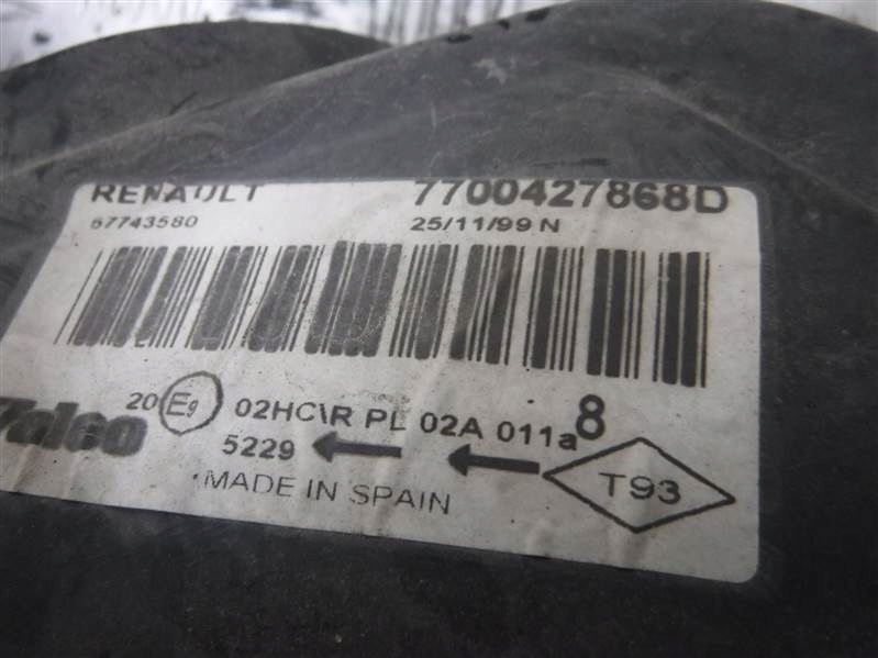 фото №3, Лампа правая передняя renault megane i lift