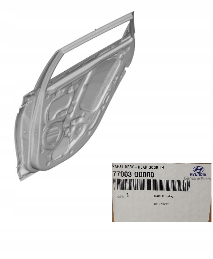фото №1, Hyundai i20 bayon двері задні ліва оригінальний номер 77003q0000