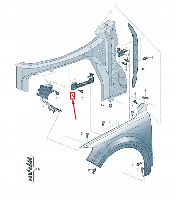 фото №10, Audi q8 4mn кронштейн крыла передний lewego 4m8821431