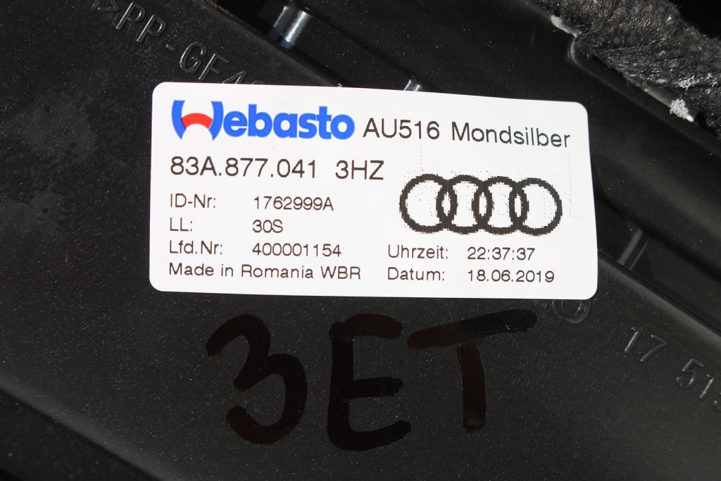 фото №9, Audi e-tron дах скляний solar панорама 83a877041 83a 877 041 люк so