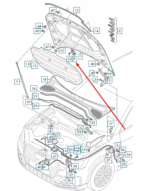 фото №8, Audi q3 f3 bonnet передняя часть капот left striker 81a823185a 2019