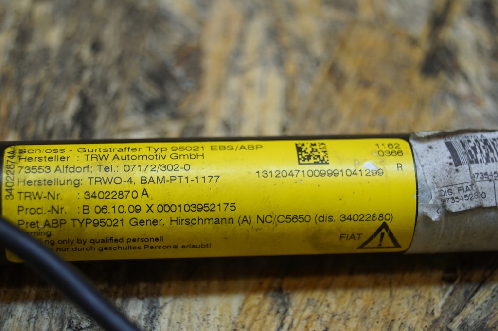 фото №5, Натягувач ремінь перед правий ford ka ii 34022870