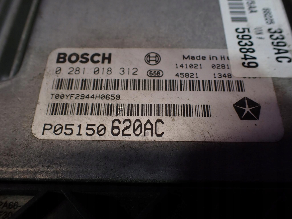 фото №5, Fiat freemont 11- бортовий комп'ютер блок керування двигуна p05150620ac 0281018312