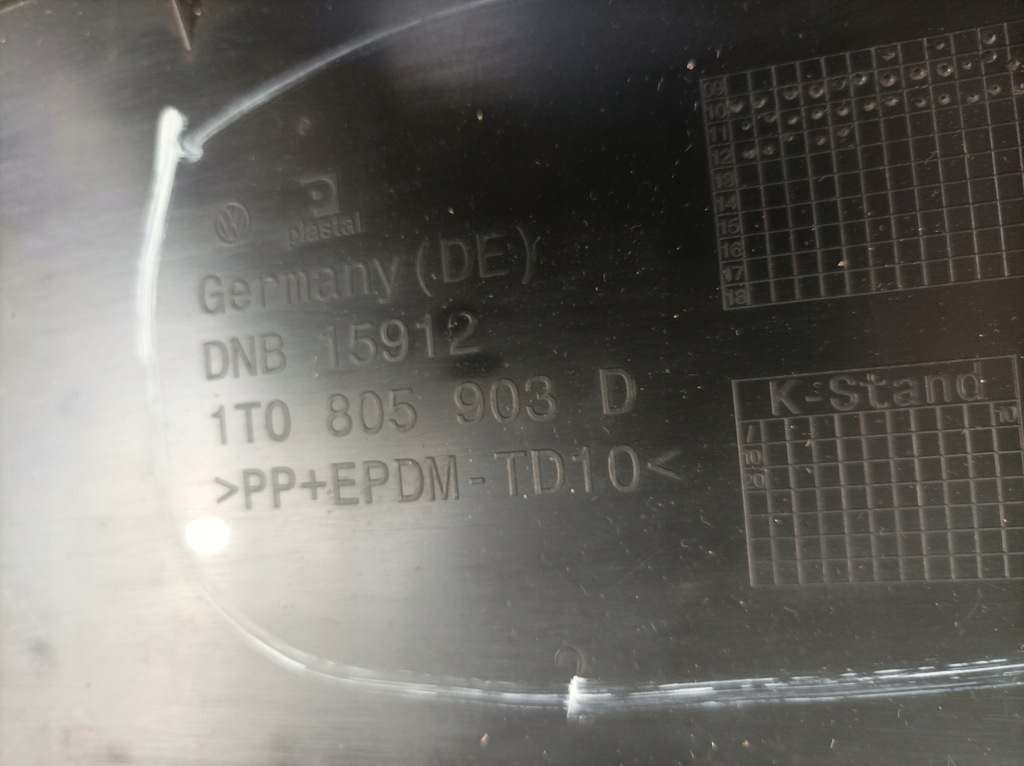 фото №11, Спойлер бампера перед vw touran caddy lift 10- 1t0805903d