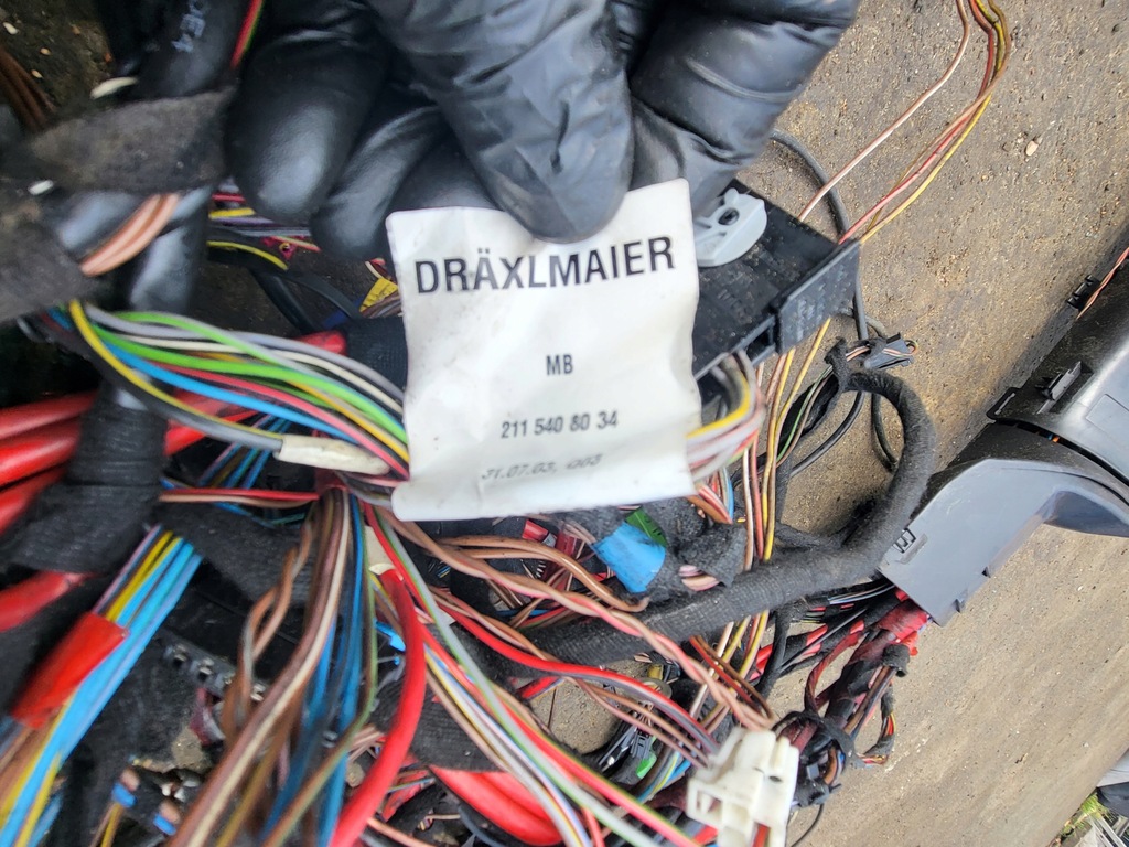 фото №12, Электропроводка жгут трубопровод кабели разъёмы mercedes e w211 оригинальный номер europa