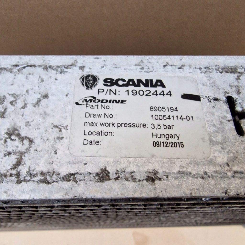 фото №9, Scania r радіатор повітря інтеркулер оригінал 1902444