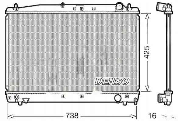 Купить Радиатор воды drm50033 denso toyota avensis