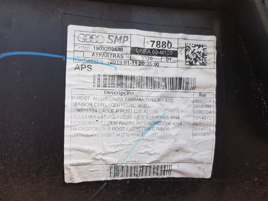 Audi a1 ii 82a бампер задняя kompletny lx5b 19r. в Украине