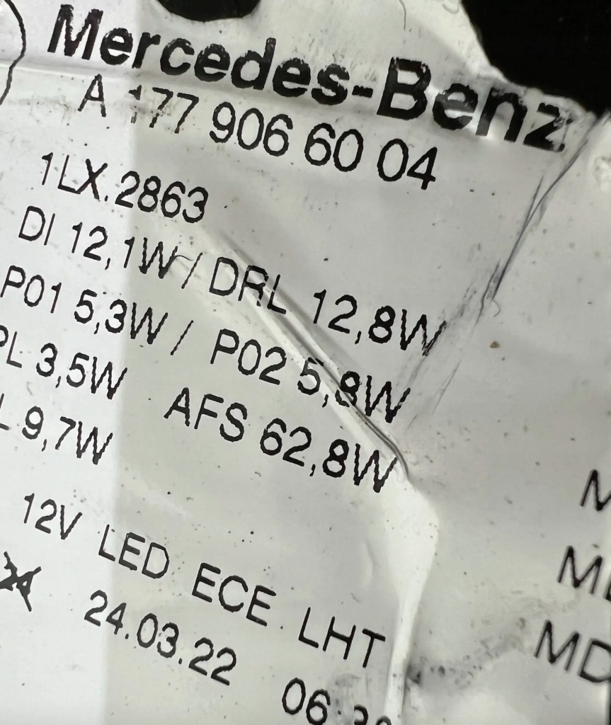 фото №9, A klasa a177 лампа правий перед multibeam led bardzo ładna a1779066004