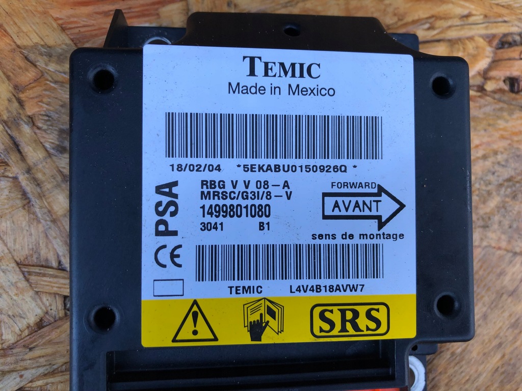 фото №1, Датчик подушка безопасности citroen c8 1499801080 peugeot 807