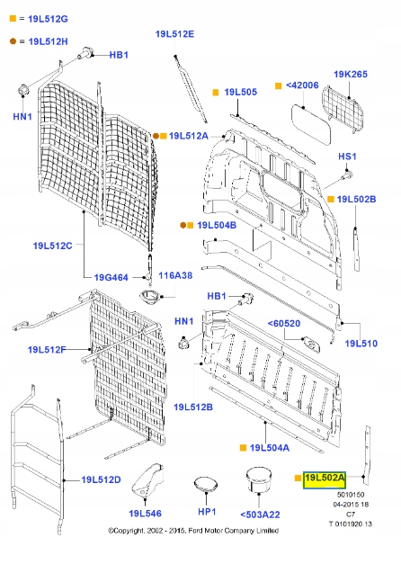 фото №7, Уплотнение левая, перегородка ford transit connect 2002- 2013 1534629
