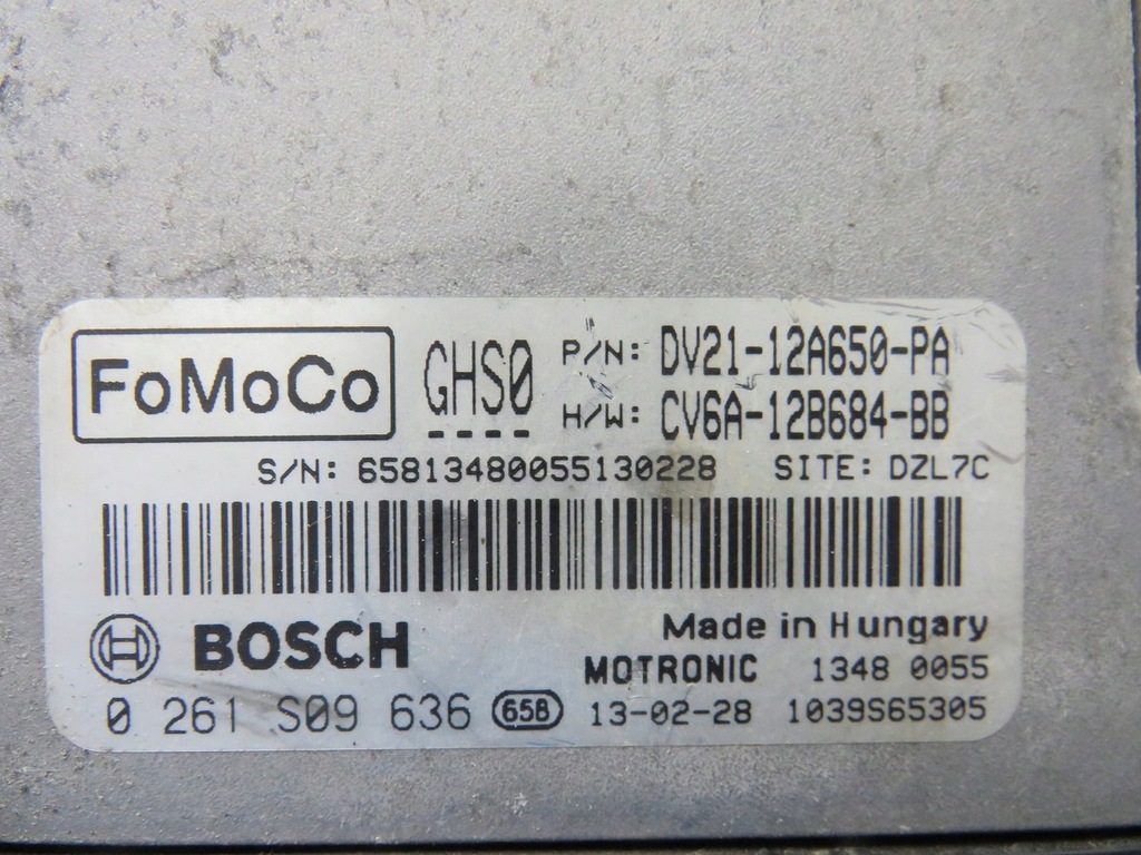 фото №5, Бортовий комп'ютер блок керування двигуна ford bmax 1.0 ecoboost dv21-12a650-pa