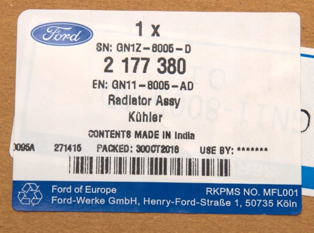 фото №10, Радіатор wody 2.0 ecosport 2409036 _ gn11-8005-ad