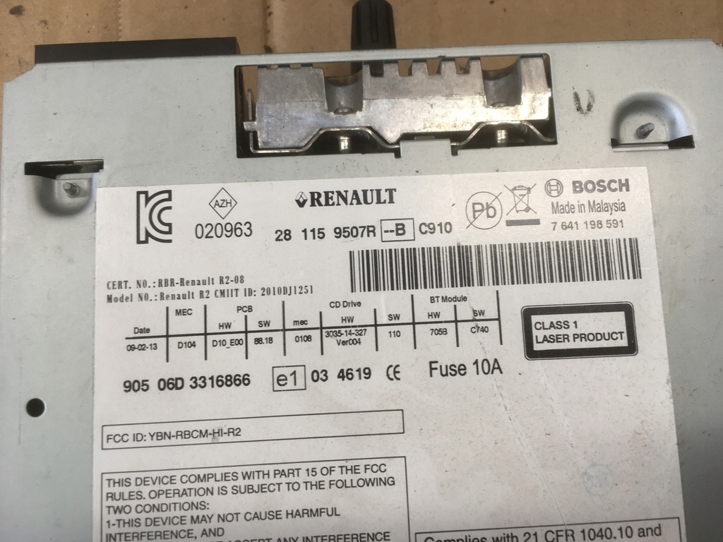 фото №4, Радіо cd заводський renault koleos lift