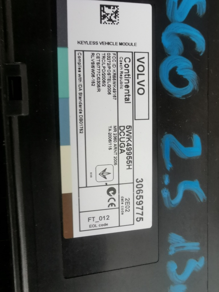 фото №2, Модуль kayless 30659775 volvo s60 ii 2010-