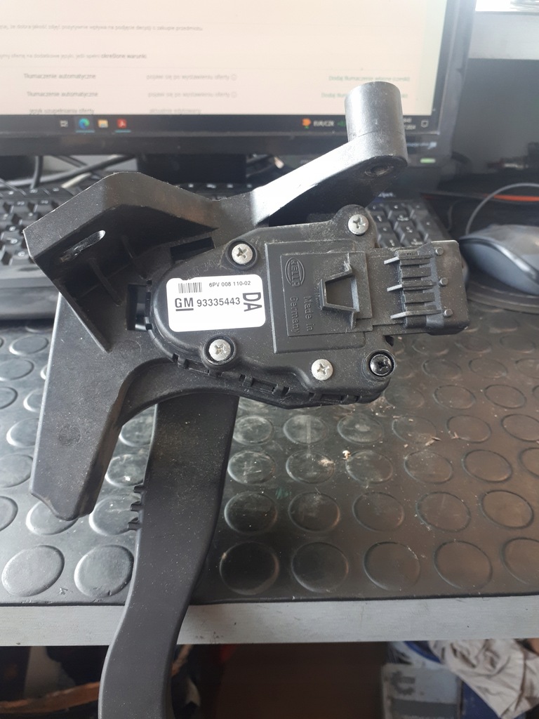 фото №1, Потенциометр газа педаль opel meriva a 93335443da