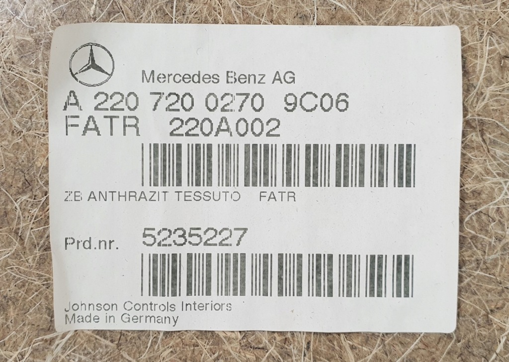 фото №8, Обивка обшивка правый перед mercedes w220 europa