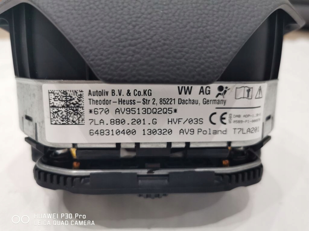 фото №5, Vw transporter t6.1 7la подушка воздушная водителя подушка безопасности