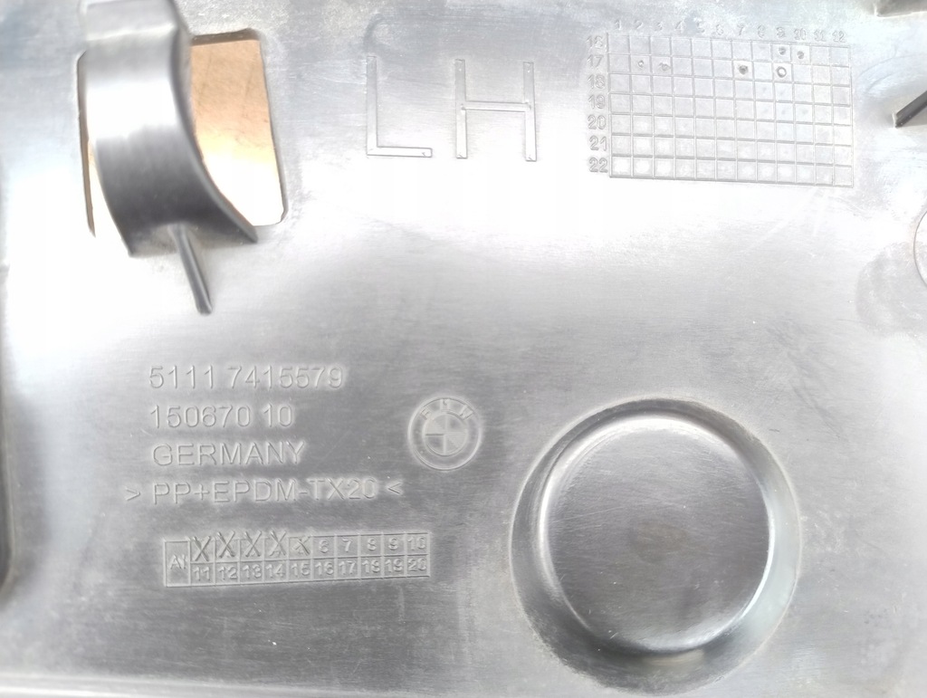 фото №7, Bmw 6 g32 лівий напрямна кронштейн бампера протитуманної фари перед bardzo гарний