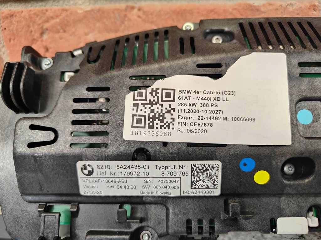 фото №6, Приборная панель счетчик бензин europa basis bmw g42 g20 g21 g28 g22 g23 g26 5a24438