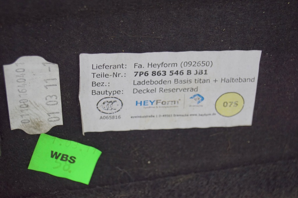 фото №10, Обшивка підлога багажника vw touareg ii 7p