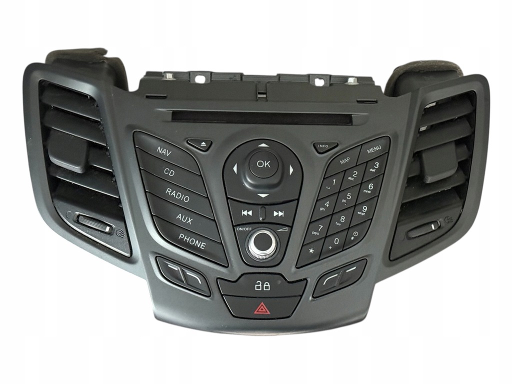 фото №1, Панель радио рамка + считыватель ford fiesta mk7 am5t-18c815-gl c1bt18k811ca