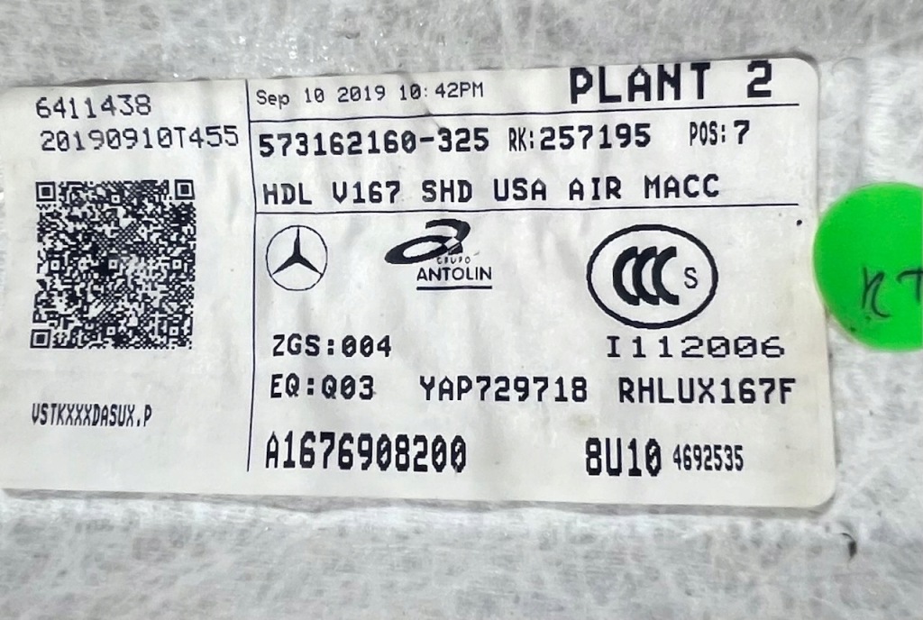 фото №6, Idealna kpl. потолок люк + стойки + лампа mercedes w167 gle suv