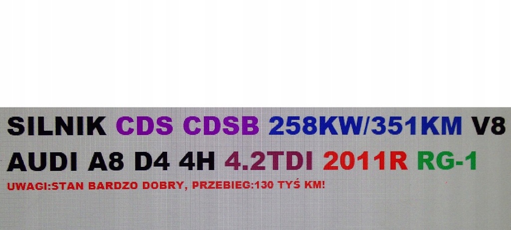 фото №14, Двигун cdsb cds 4.2tdi 130 tyś audi a8 d4 4h 2011r
