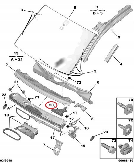фото №14, Левая шумоизоляция жабо citroen berlingo оригинальный номер 8251es