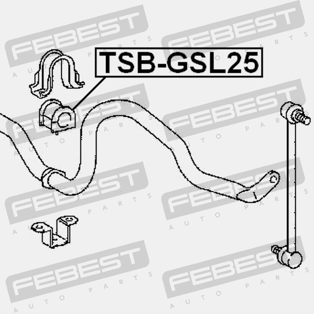 фото №14, Резиновый элемент стабилизатора перед d26 febest tsb-gsl25