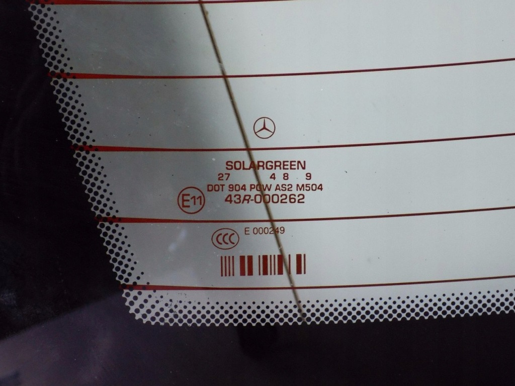 фото №12, Mercedes w221 стекло зелёный задняя - 6027