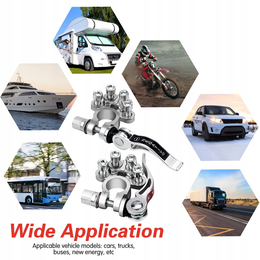 фото №12, З'єднувач супортів акумулятор dodatnie ujemne-2 szt. клема клеми набір