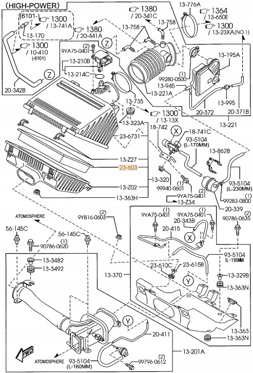 фото №2, Фильтр воздуха mazda rx-8 se 1.3 renesis оригинал