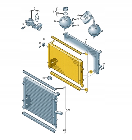фото №10, Радиатор wody volkswagen golf vi nowa оригинальный номер 1k0121251bn