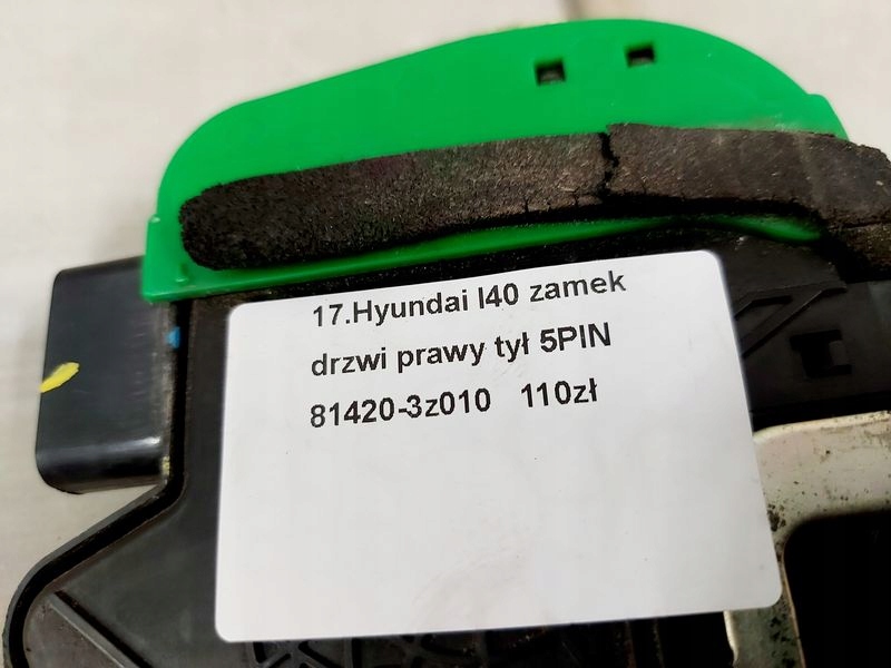 фото №6, Hyundai i40 замок дверь правый задняя задний 5 pin 81420-3z010