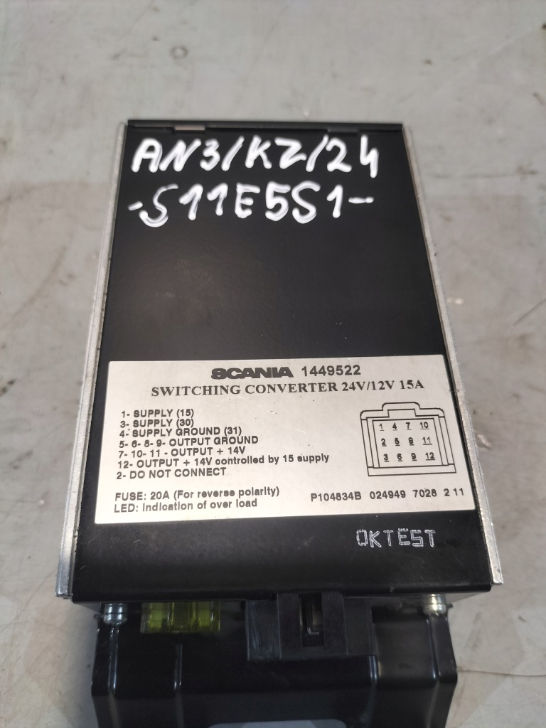 Перетворювач напруги 1449522 scania r114 la4x2na 380 Недорого
