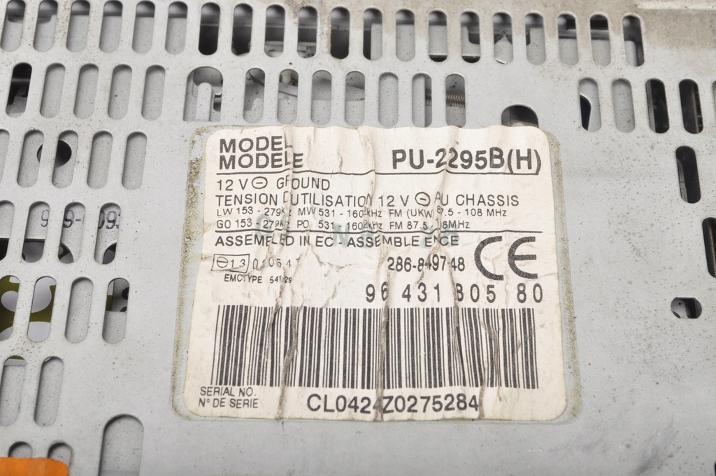 фото №3, Peugeot 307 радио cd 9643180580