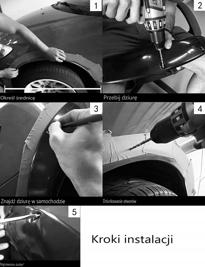 Купити Розширювачі підкрилок бризковики 4.5 cali ширина універсальний 4szt