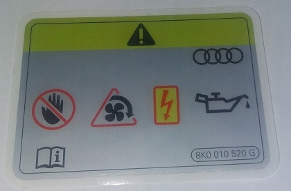 фото №1, Aso audi оригінальна наклейка na pas передній