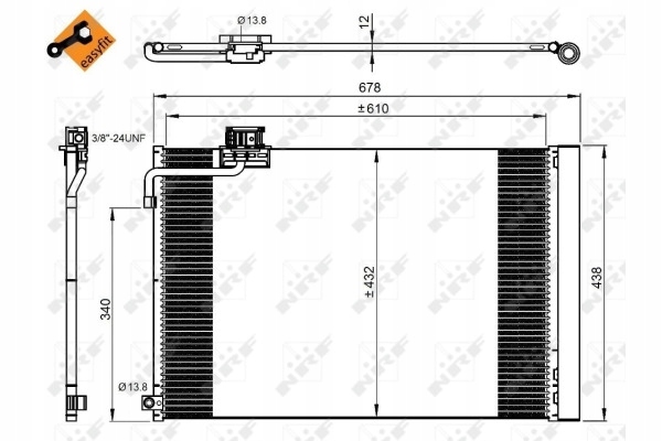 фото №1, Конденсатор кондиціонера mercedes c-klasa w204 c218 07- 6.2, cls 11-