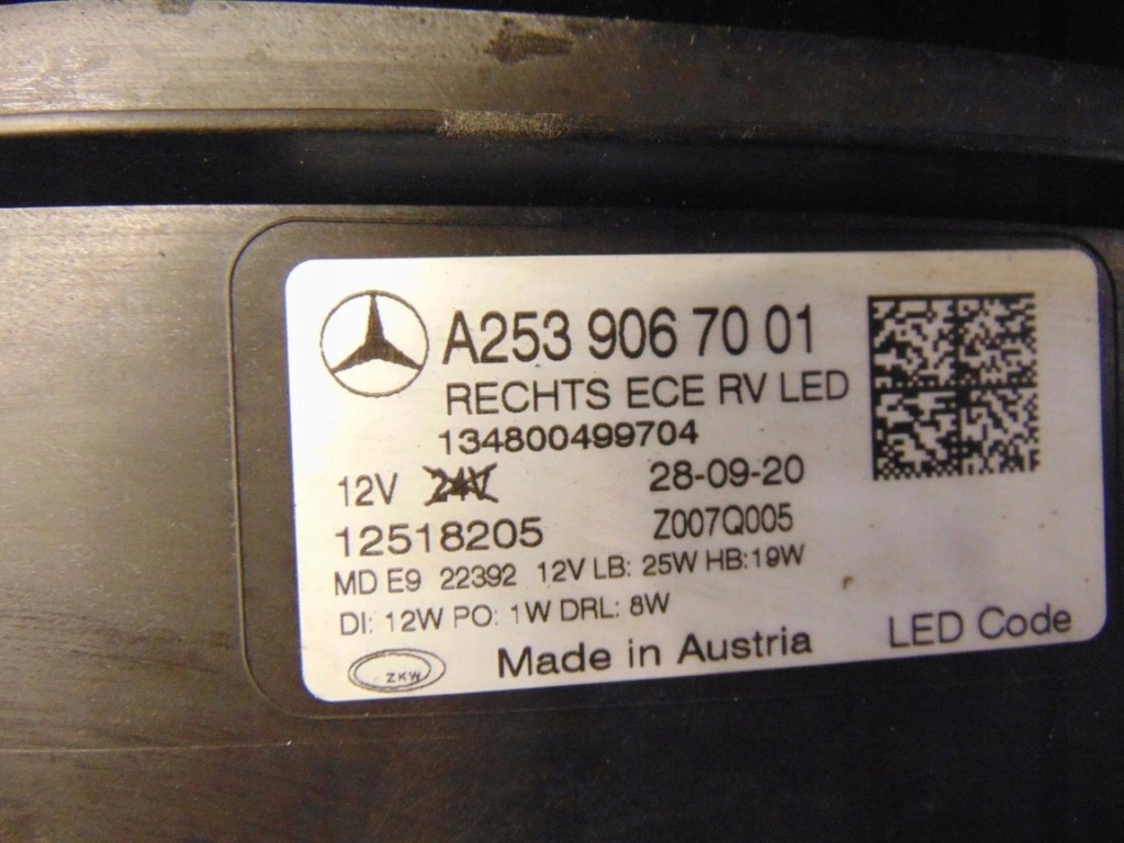 Mercedes w253 glc full led фара правая a2539067001 с Разборки