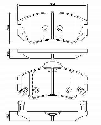фото №13, Тормозные колодки ham. hyundai coupe bosch 986 424 815 набор тормозных колодок тормозных,