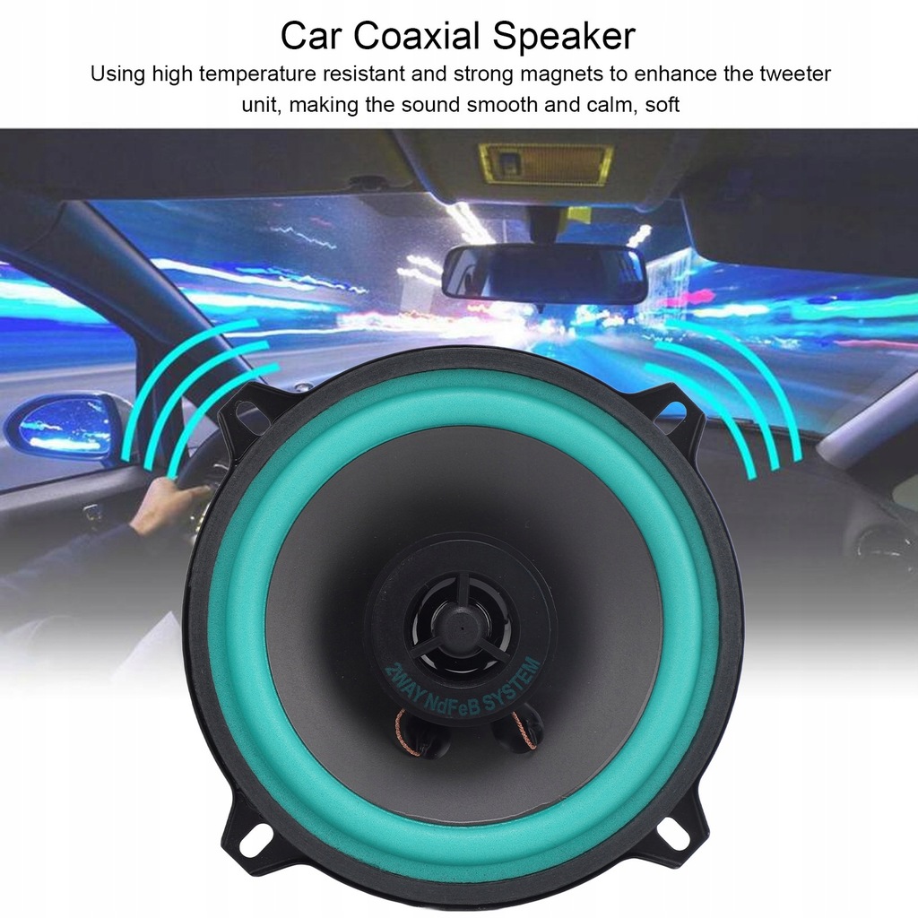 фото №16, 90 db динамик среднечастотный стерео współosiowe динамики автомобильные 5 cali