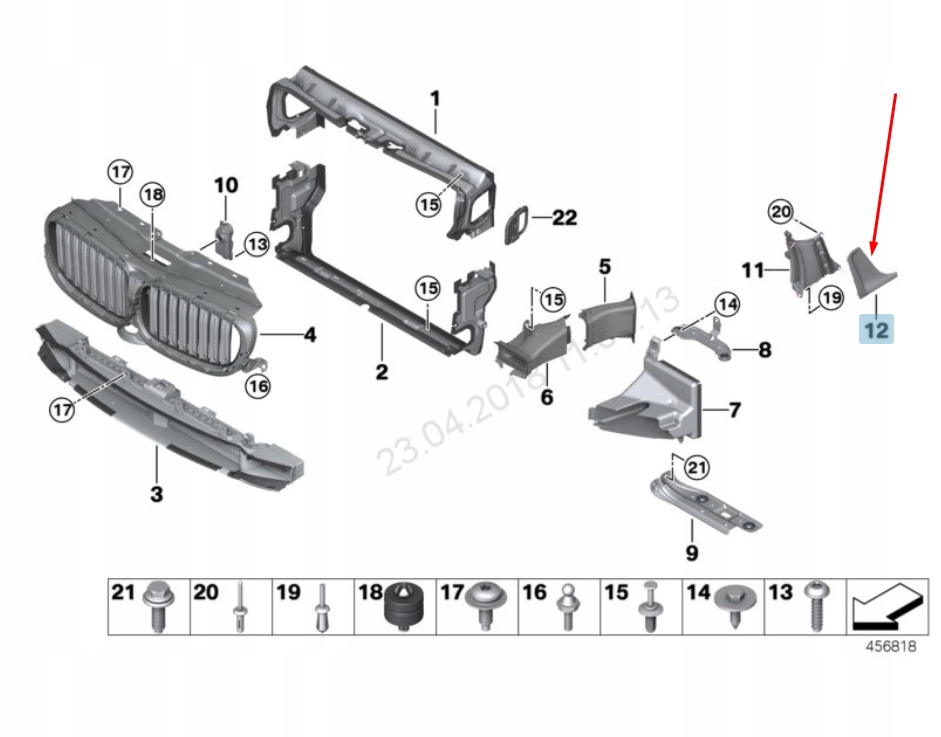 фото №11, Bmw 7 g11 правий крила впуск повітря 51747347378 7347378 2016