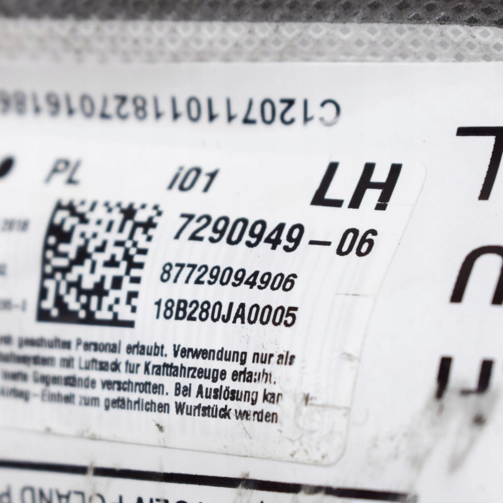 фото №6, Bmw i3 2018 перед сторона ліва подушка повітряна подушка безпеки сидіння