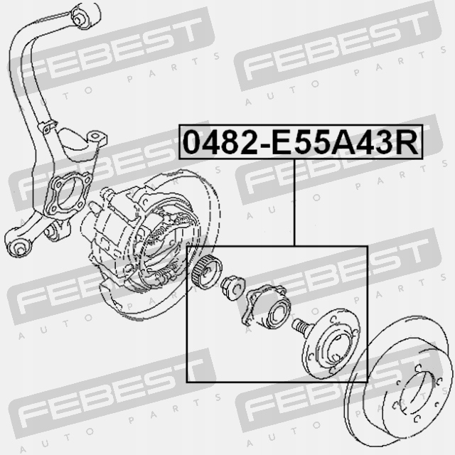 фото №7, Febest 0482-e55a43r ступица колеса